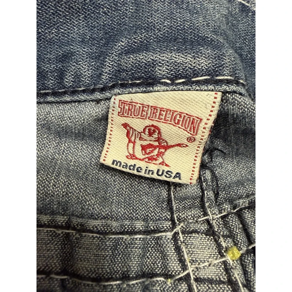 True Religion Y2K Denim‎ Jeans 36 Multicolor Billie Rope Stitch Straight Leg